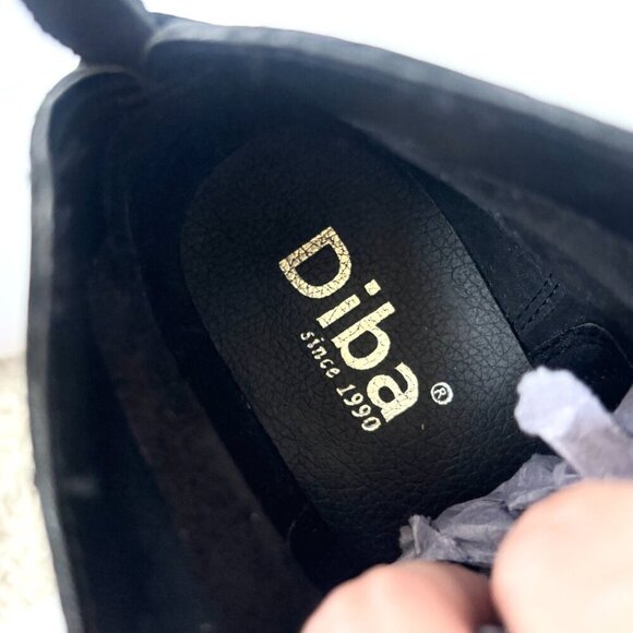 Black Diba Eli Genuine Black Suede Leather Combat Ankle Booties - sz 8 - Picture 14 of 15